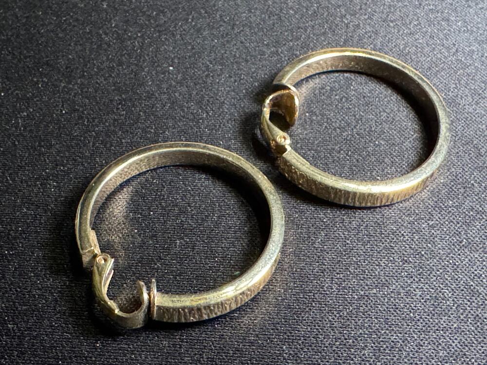 LH Segal California Gold Plated Hoop Earrings